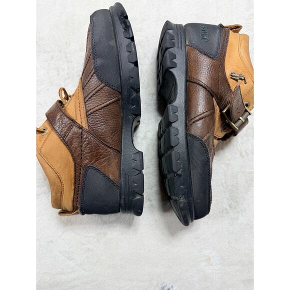 Polo Ralph Lauren VTG Dover III Men 8.5D Brown Leather Duck Boots Weatherproof main image 3